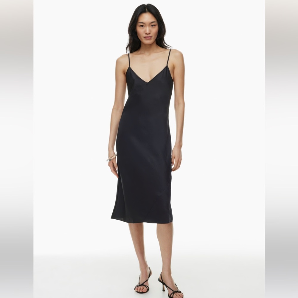 Wilfred Only Slip Satin Dress- Navy- Size XS